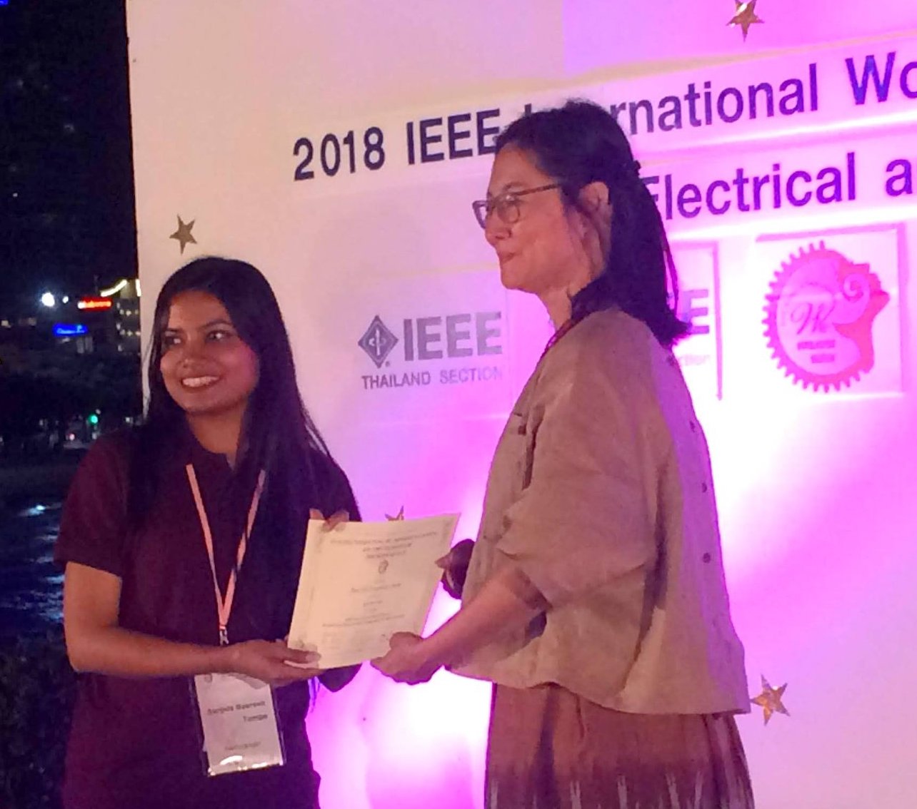 Best Presenter Award 2018 in WIECON-ECE